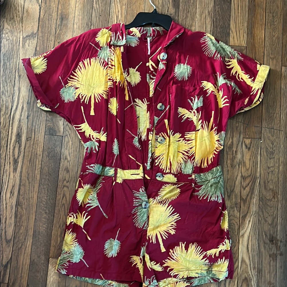 Floral Button-Up Romper